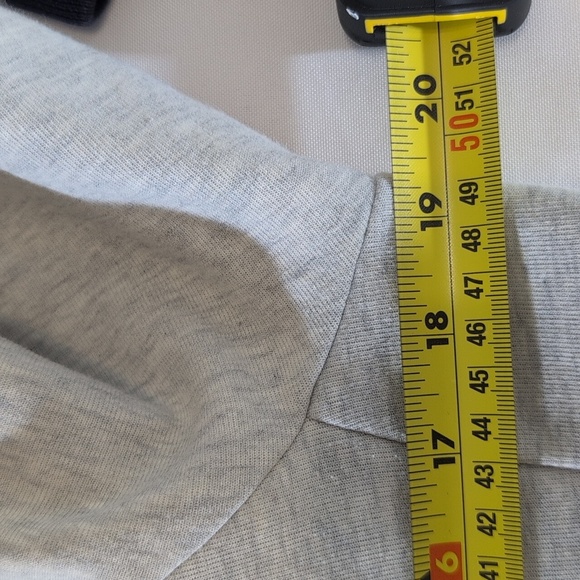 Express Pullover Hoodie Men’s Small Heather Gray Navy Fleece Sweatshirt. - Picture 6 of 9